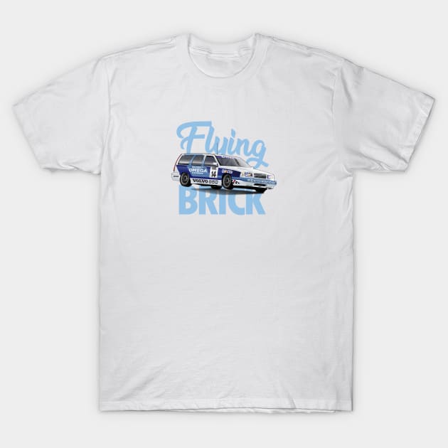 Volvo 850 Turbo Estate Touring Car BTCC T-Shirt by motordoodles